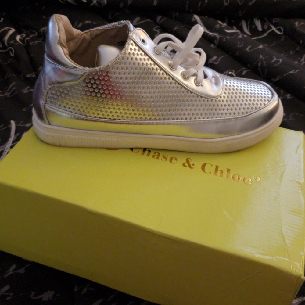 Silver Tennis Shoes